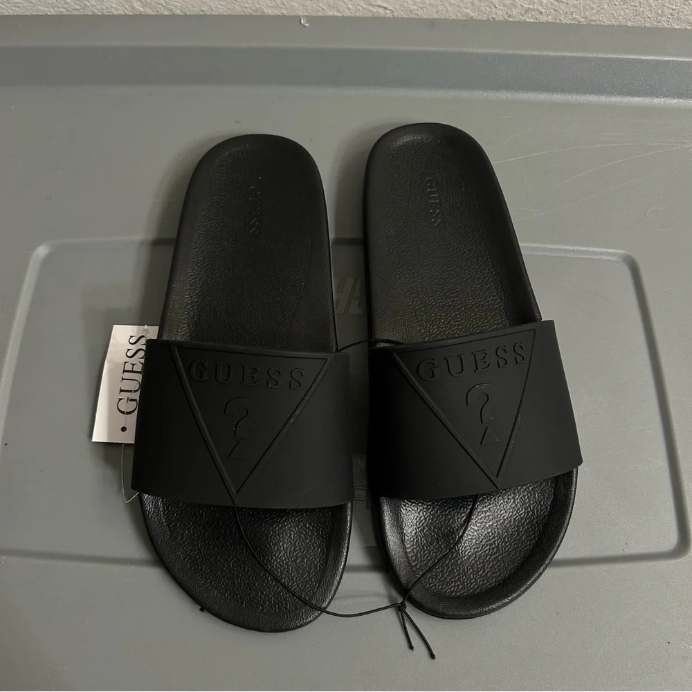 Guess Black Slide Sandals